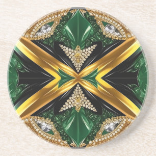 Untersetzer mit jamaikanischer Farbgestaltung