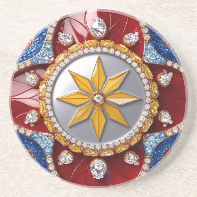 Untersetzer mit kolumbianischem Farbdesign (Vorne)