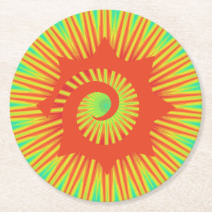 Untersetzer mit kundenspezifischem Rot Spiralpapie