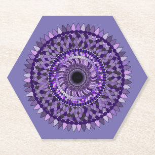 Untersetzer mit lila Mandala-Design