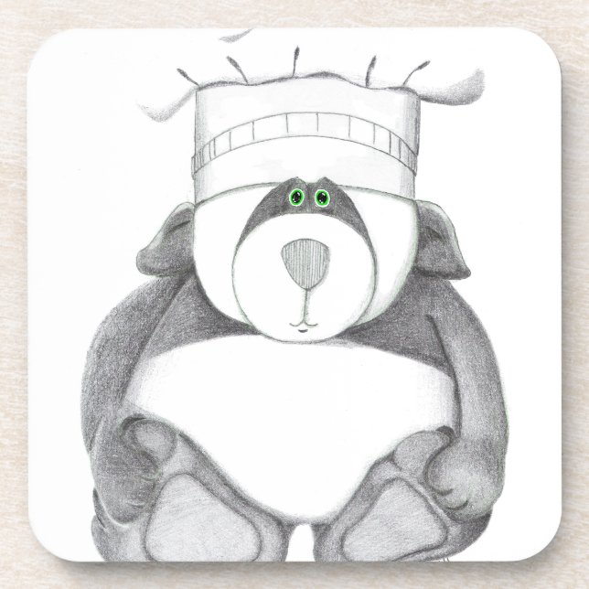 Untersetzer mit Panda-Bärenbild (Vorderseite)