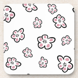 Untersetzer mit rosa Blumenmotiv