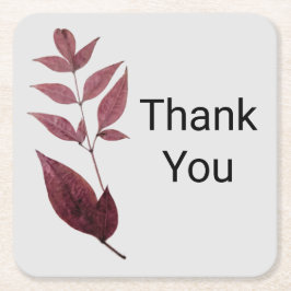 Untersetzer mit roten Herbstlauben