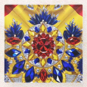 Untersetzer mit rumänischen Farben