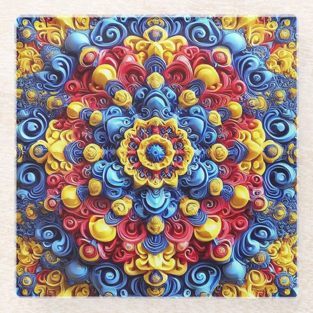 Untersetzer mit rumänischen Farben (Vorderseite)