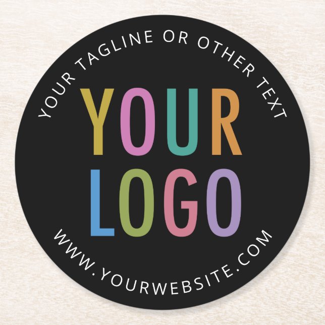 Untersetzer mit schwarzen Pulpboards mit Business- (Vorderseite)