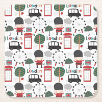 Untersetzer mit Themen aus London und England