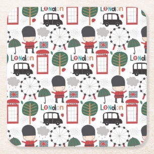 Untersetzer mit Themen aus London und England