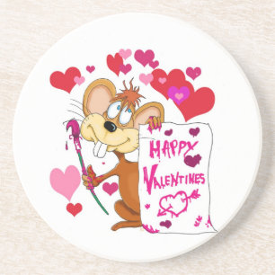 Untersetzer mit Valentine Maus