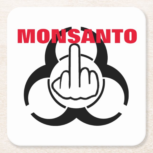 Untersetzer Monsanto Bio Hazard Gedreht (Vorderseite)