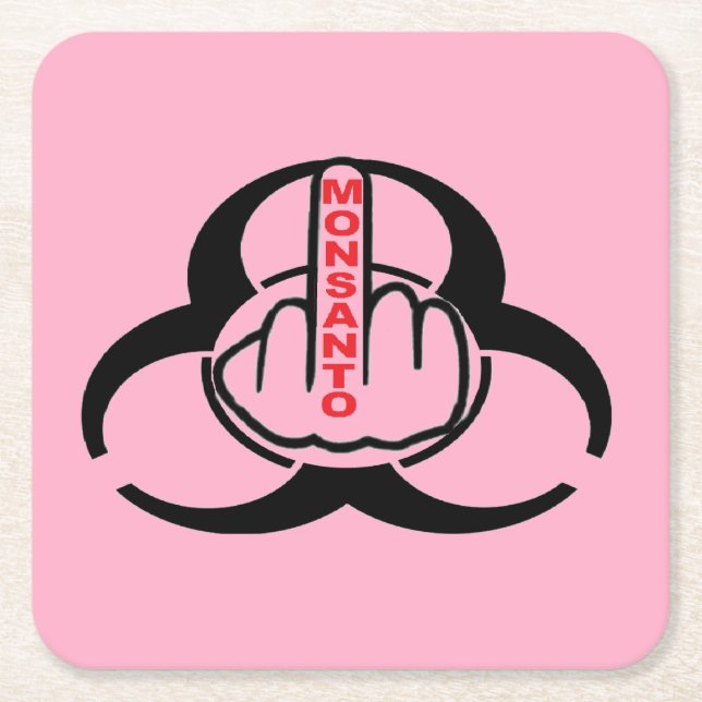 Untersetzer Monsanto Bio Hazard Gedreht (Vorderseite)