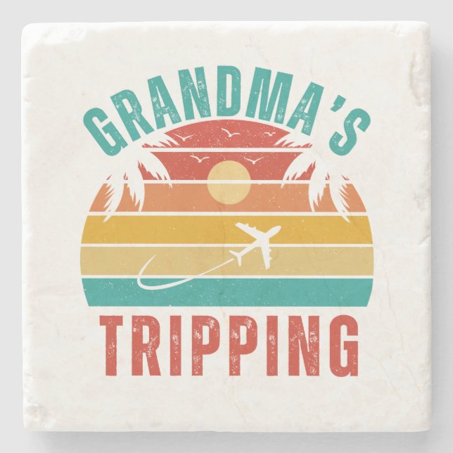 Untersetzer Oma's Tripping Travel Gift (Vorderseite)