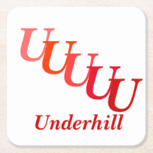 Untersetzer Papier - Name und Initalien