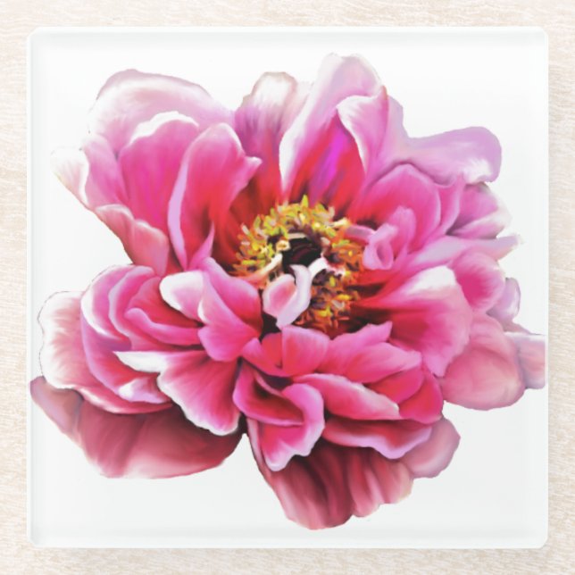 Untersetzer Pink Peony (Vorderseite)