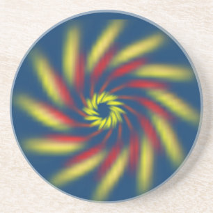 Untersetzer - Pinwheel auf blau