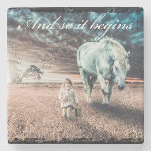 Untersetzer Reiten und Girl TIle