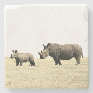 Untersetzer Rhino und Calf Stone