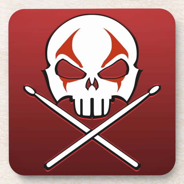 Untersetzer-Rock & Roll-Drummer-Untersetzer für Sc Getränkeuntersetzer (Vorderseite)