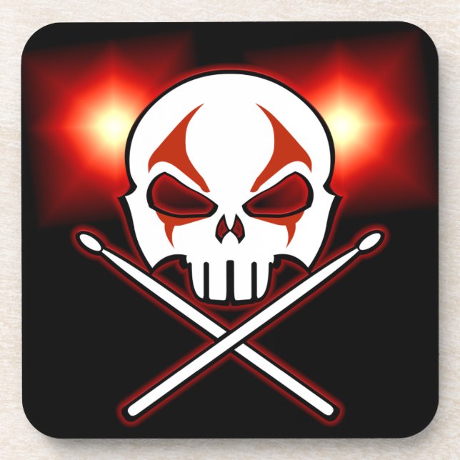 Untersetzer-Rock & Roll-Drummer-Untersetzer für Sc Untersetzer (Vorderseite)