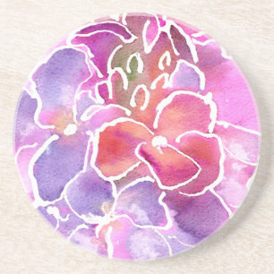 Untersetzer, Rosa, Mauve, Blaue Blumen Getränkeuntersetzer