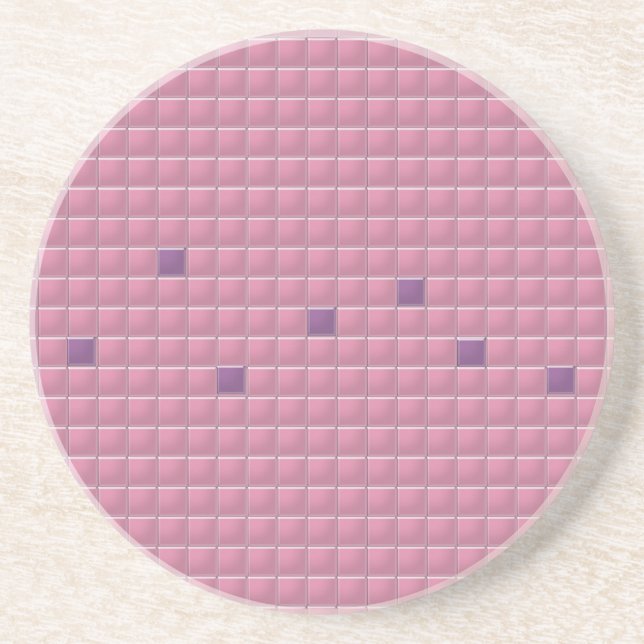 Untersetzer - Rosa Square Mosaik (Vorne)