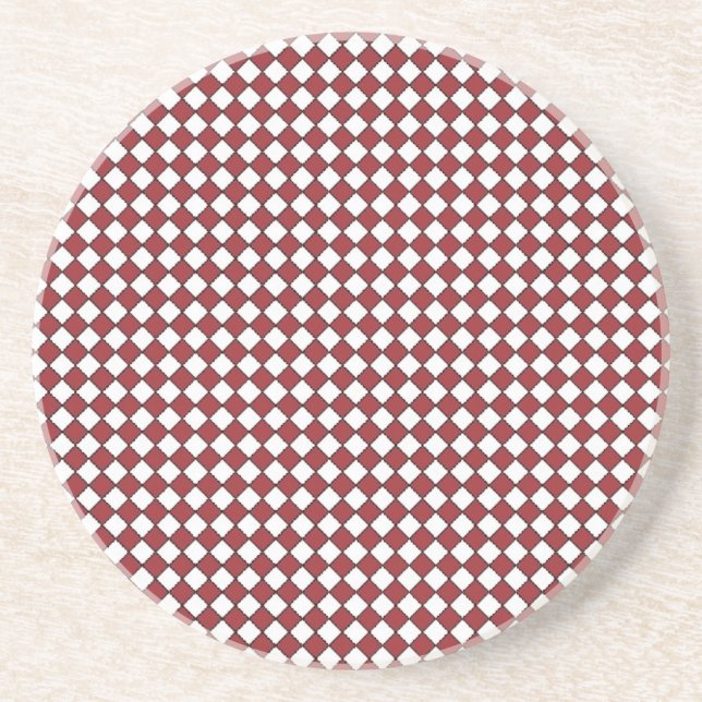 Untersetzer Rot, Schwarz und Weiß Gingham (Vorne)
