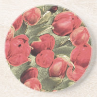 Untersetzer, rote Tulpen, dekorative Kunst