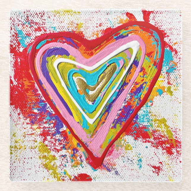 Untersetzer Rotes Herz (Vorderseite)