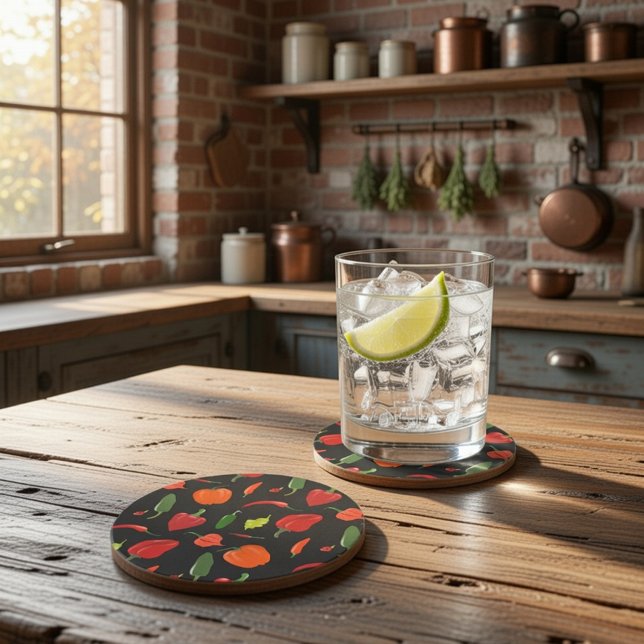 Untersetzer scharfer heißer Paprikaschoten (Von Creator hochgeladen)