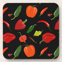 Untersetzer scharfer heißer Paprikaschoten