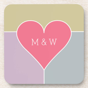 Untersetzer-Set für das Herz-Muster Getränkeuntersetzer
