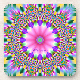 Untersetzer Set - Künstlerische Blume in geometris