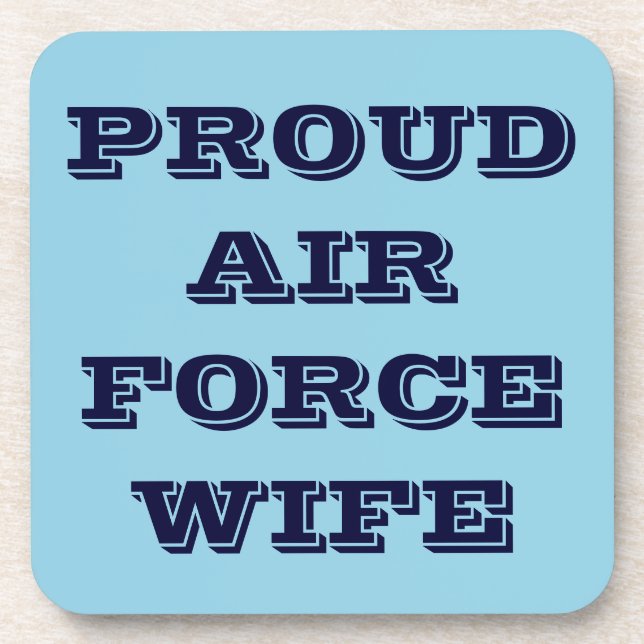 Untersetzer Set Proud Air Force Ehefrau (Vorderseite)