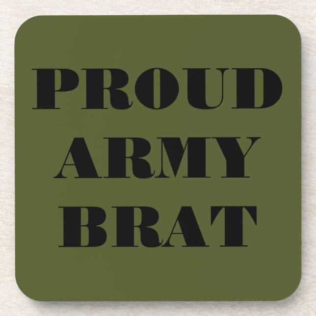 Untersetzer Set Proud Army Brat (Vorderseite)
