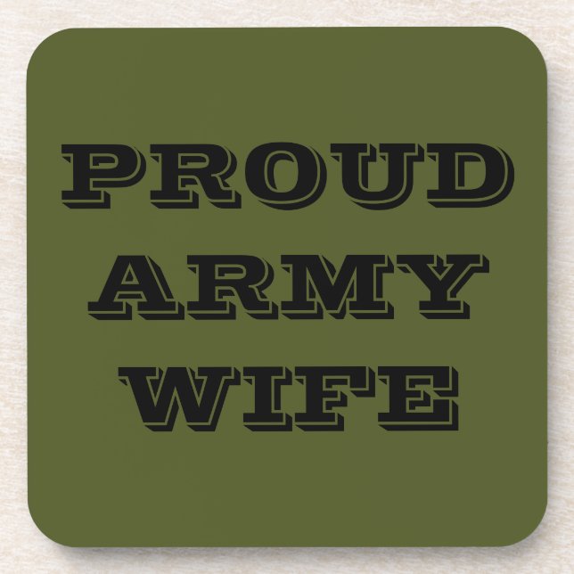 Untersetzer Set Proud Army Ehefrau (Vorderseite)