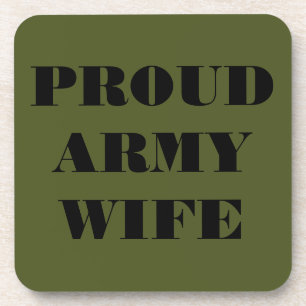 Untersetzer Set Proud Army Ehefrau