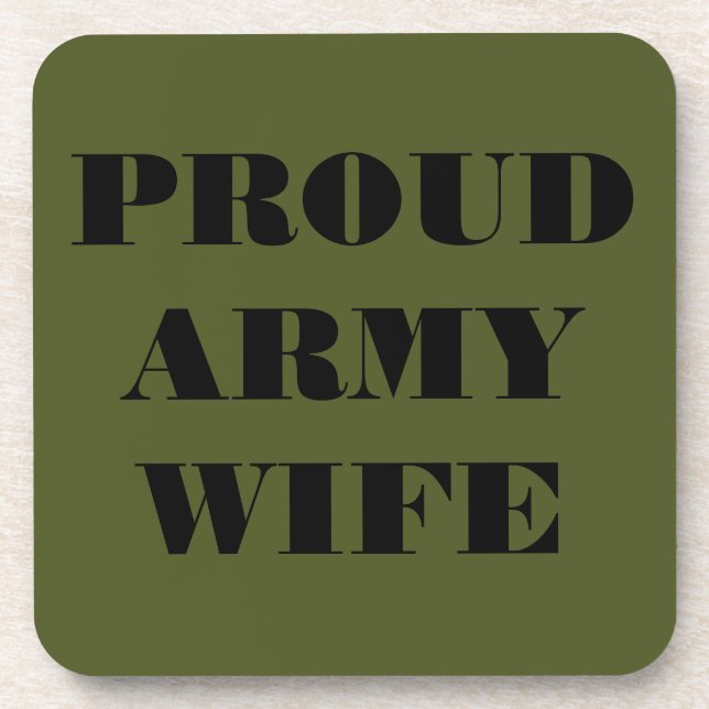 Untersetzer Set Proud Army Ehefrau (Vorderseite)