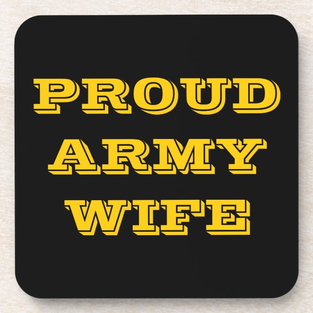 Untersetzer Set Proud Army Ehefrau (Vorderseite)