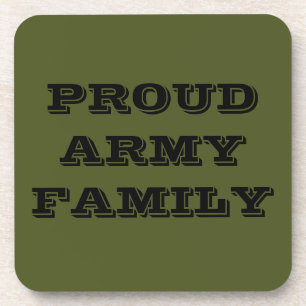 Untersetzer-Set-stolze Armee-Familie Untersetzer