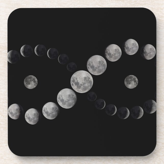 Untersetzer-Sets für die Endlosmondphase Getränkeuntersetzer (Vorderseite)
