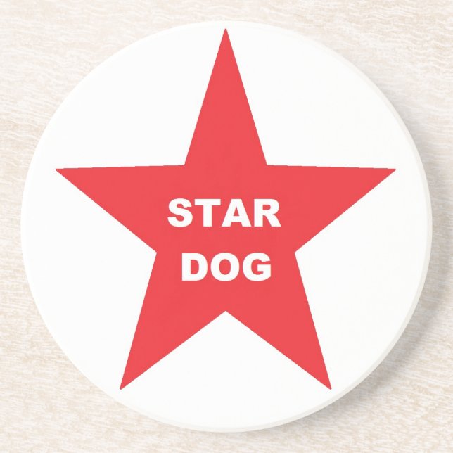 Untersetzer Star Dog auf Red Star (Vorne)