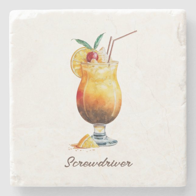 Untersetzer, Stein - Schraubendreher Steinuntersetzer (Vorderseite)