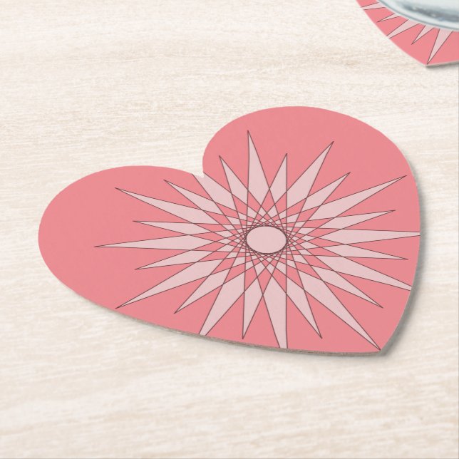 Untersetzer - Sternexplosion Muster in rosa (angewinkelt)