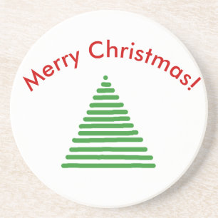 Untersetzer - Stilisierter Baum mit gebogenem Text