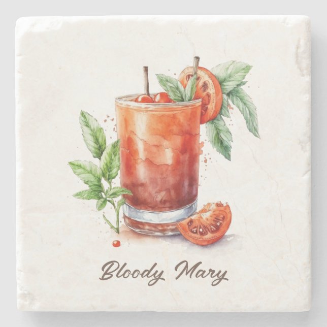 Untersetzer, Stone - Bloody Mary Steinuntersetzer (Vorderseite)