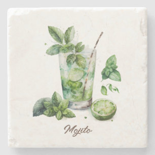 Untersetzer, Stone - Mojito Steinuntersetzer