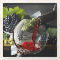 Untersetzer-Trauben und Wein