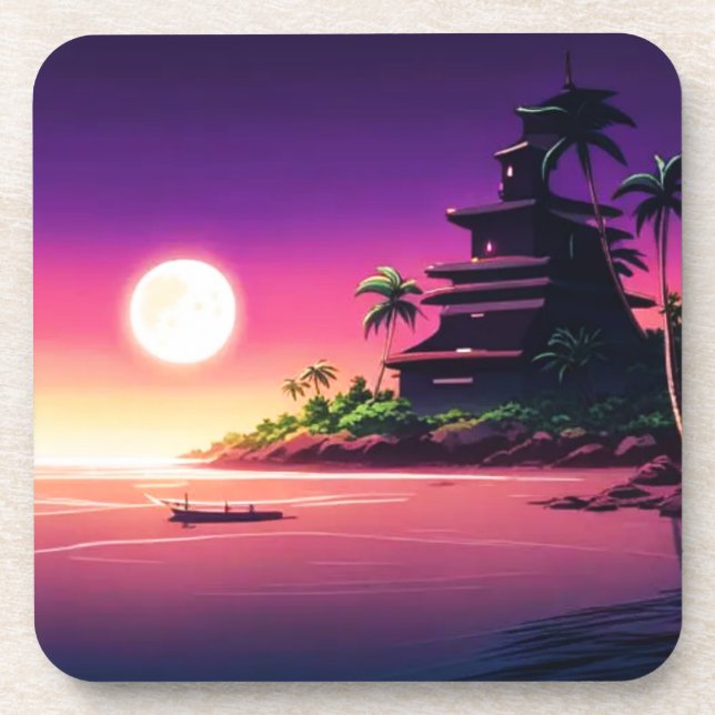 Untersetzer Tropical Island Moonlight (Vorderseite)