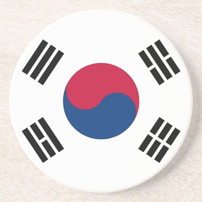 Untersetzer unter der Flagge Südkoreas (Vorne)