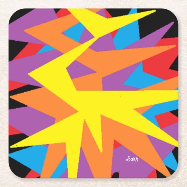 Untersetzer: Verwirrung Rechteckiger Pappuntersetzer (Vorderseite)